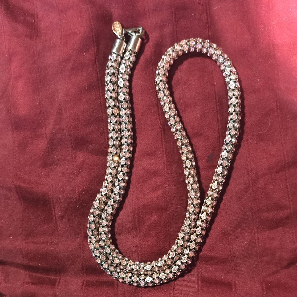 Kenneth Jay Lane Silver and Black Necklace